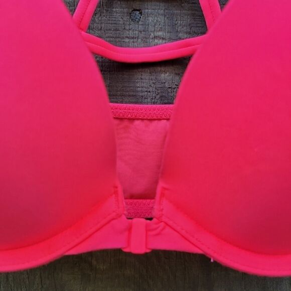 NWOT VS Hot Pink Push Up 32D - Picture 3 of 10